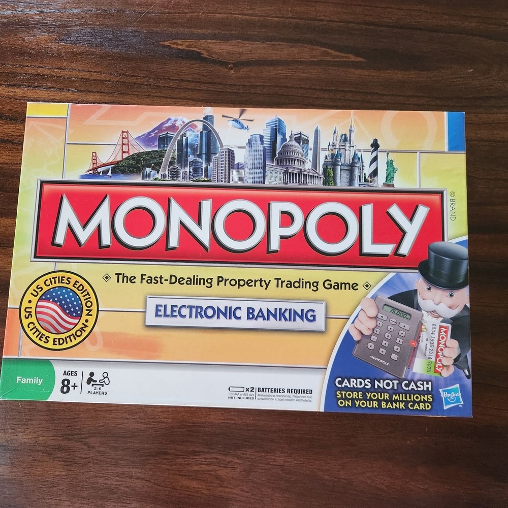 Parker Brothers Monopoly Electronic Banking Board Game 2008 Complete 8+